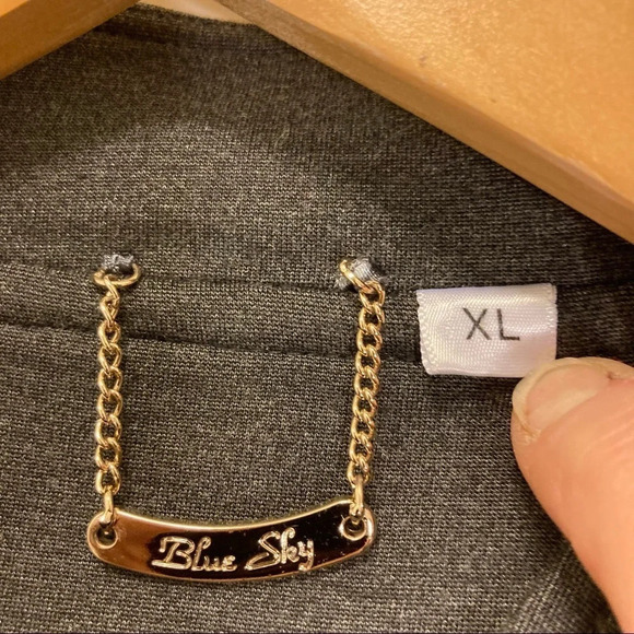 BLUE SKY  Sz XL A-Line Thick Jersey Type Fabric Flower Lined Hood & Sleeves - Picture 7 of 12